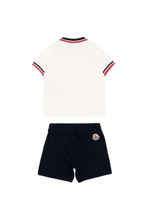 Set with tricolor hem in cotton piquet MONCLER KIDS | L19518M000158496FF07